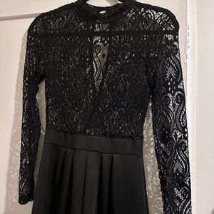 Black lace romper